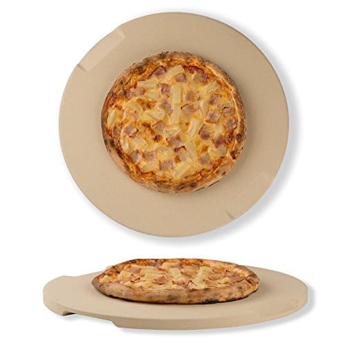 ROCKSHEAT 15-Inch Round Cordierite Pizza Stone