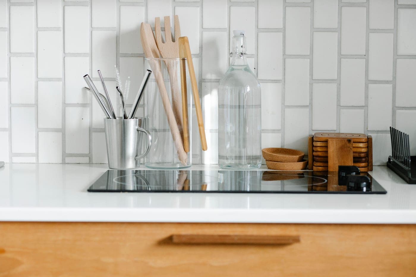 A small set of kitchen tools on a counter
